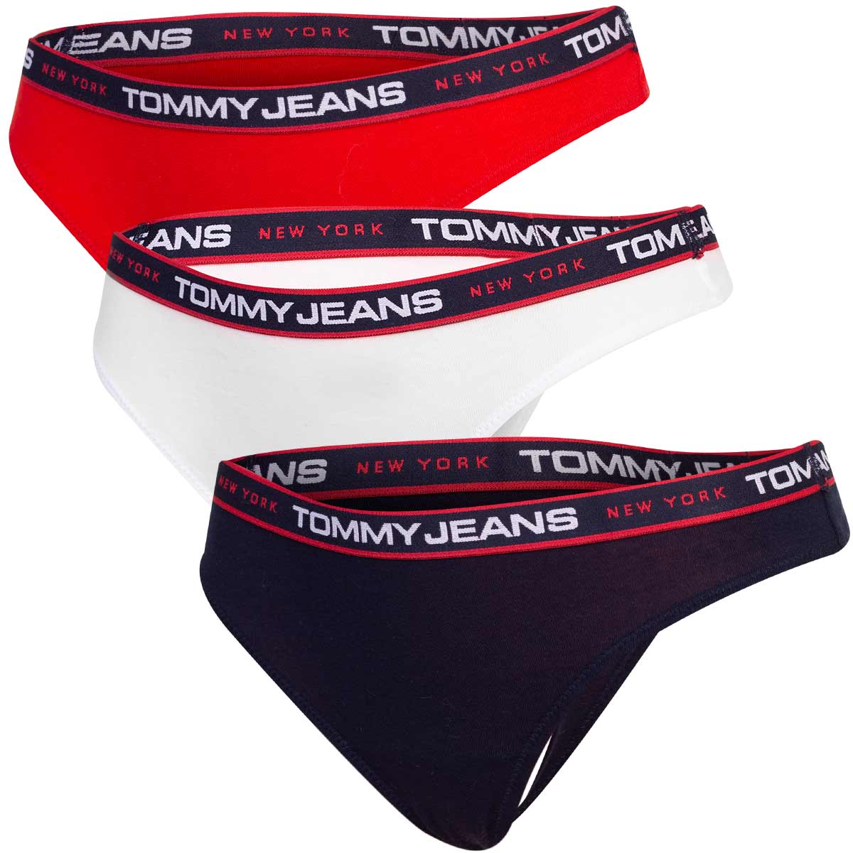 3PACK dámská tanga Tommy Hilfiger vícebarevná