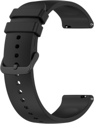 4wrist Univerzální silikonový řemínek s černou sponou 20 mm - Black