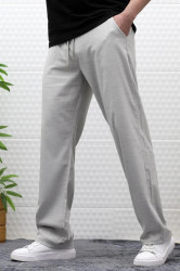 50373 Dewberry Elastic Waist Mens Trousers-GREY