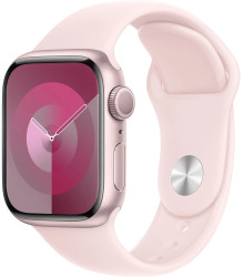 Apple Apple Watch Series 9 41mm Růžový hliník se světle růžovým sportovním řemínkem S/M