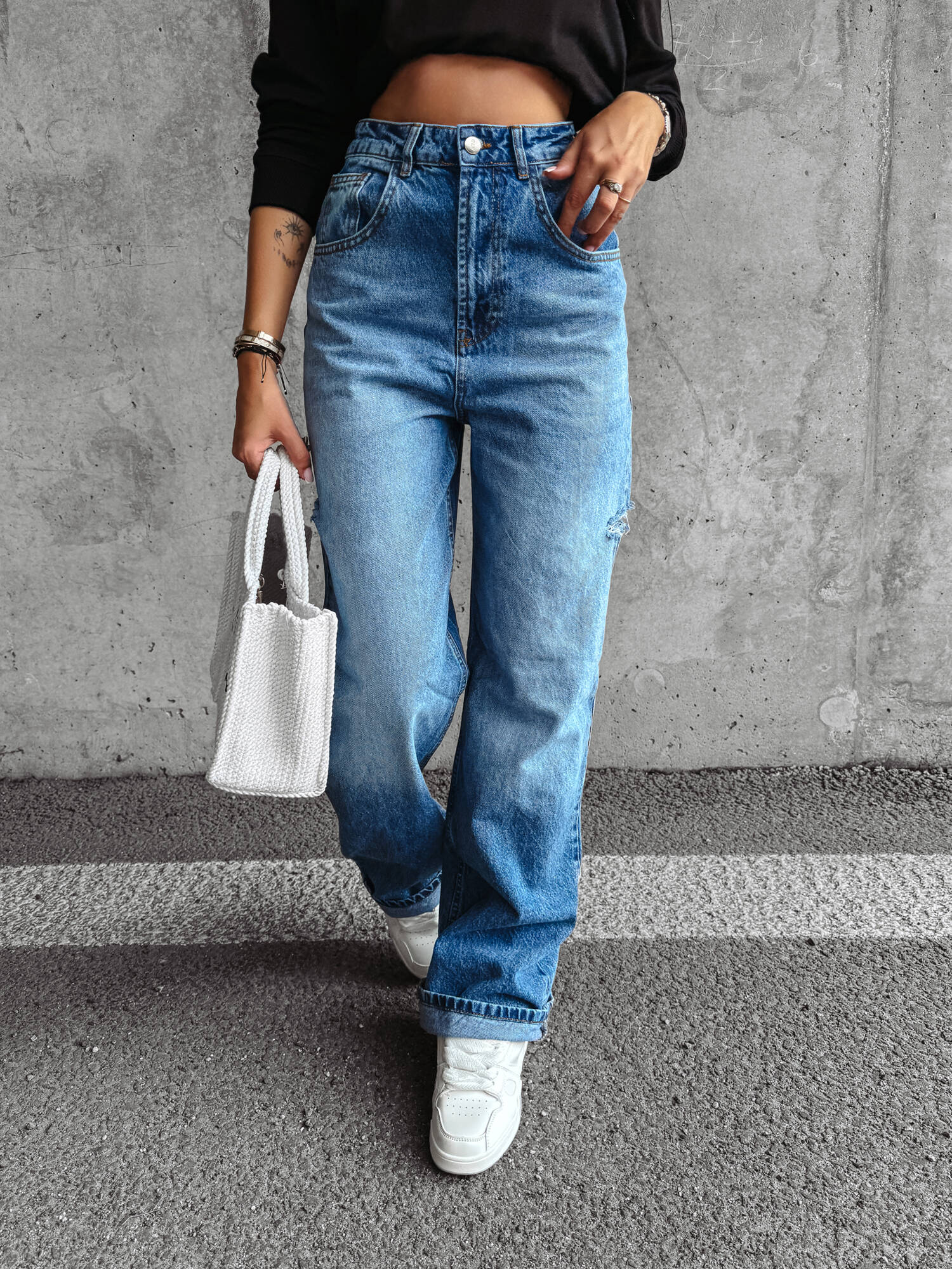 Blue baggy fit jeans RIGA OLAVOGA