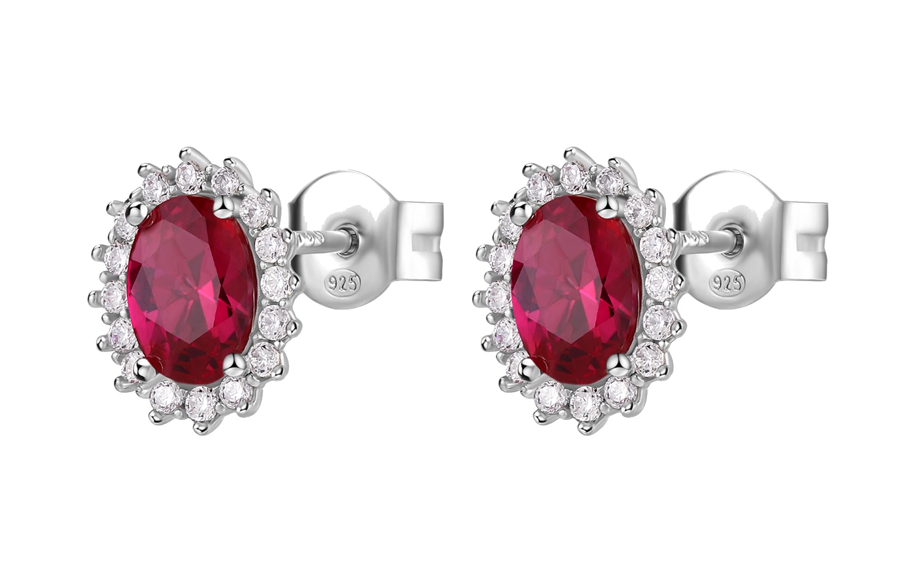 Brosway Elegantní stříbrné náušnice Fancy Passion Ruby FPR15