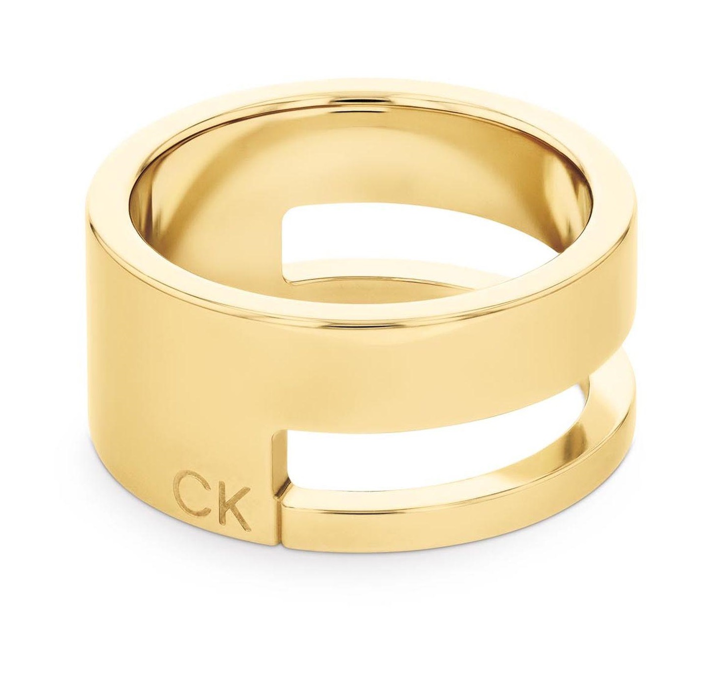 Calvin Klein Dámský pozlacený prsten Geometric Essentials 35000679 52 mm