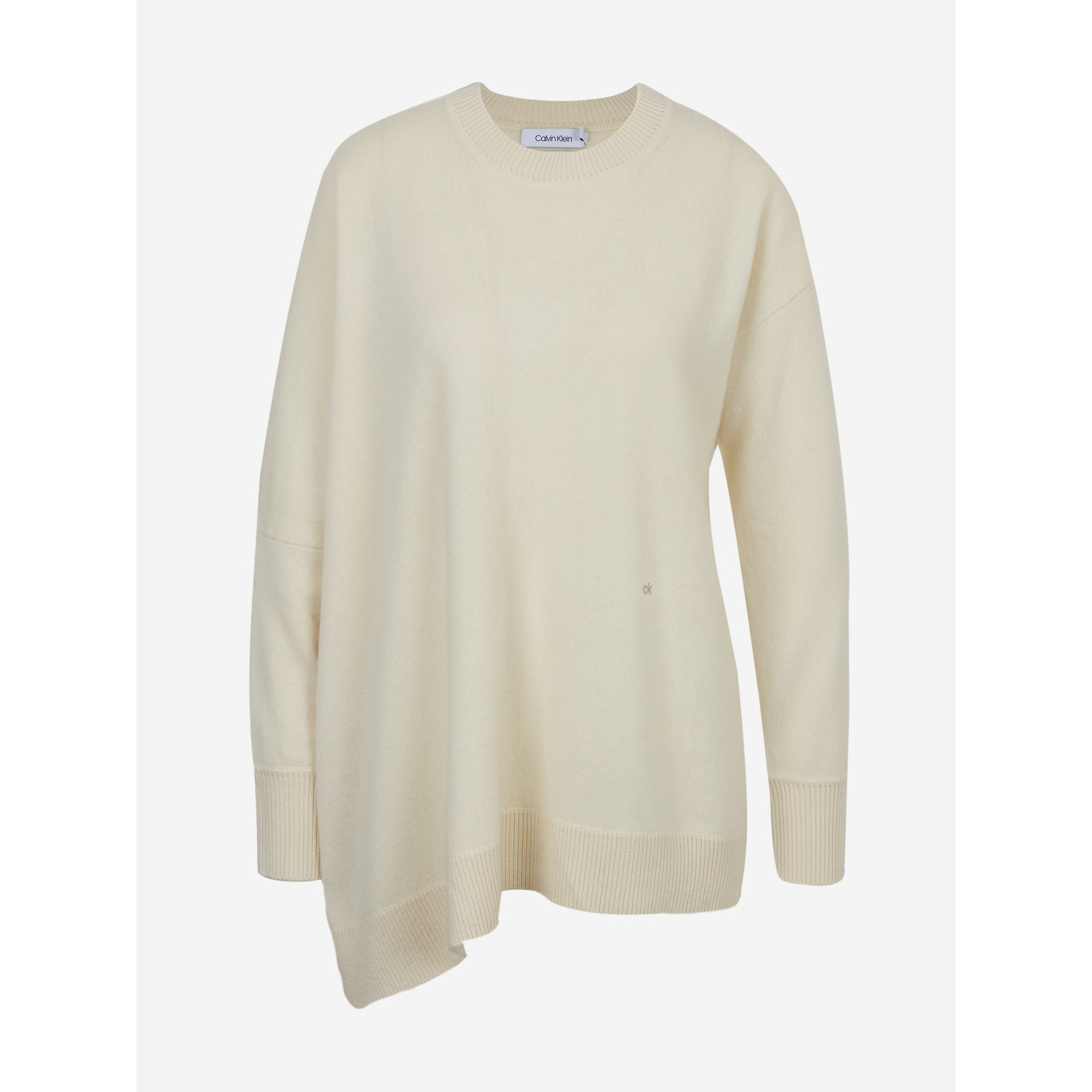 Calvin Klein Mikina Cashmere Asymetric S - Dámské