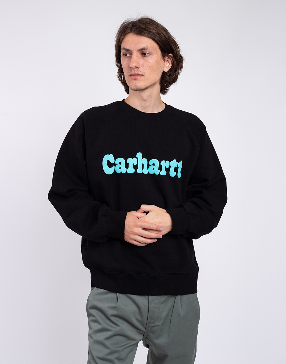 Carhartt WIP Bubbles Sweat Black / Turquoise XL