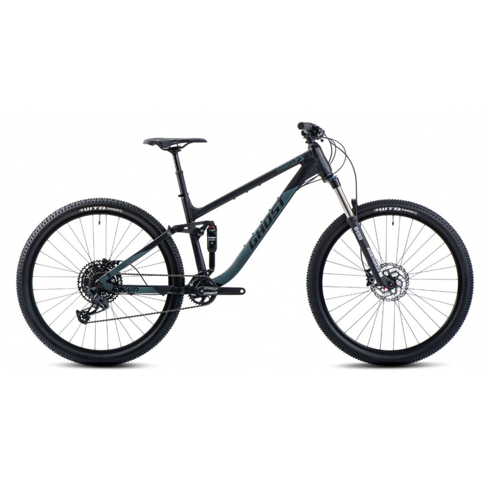 Celoodpružené kolo Ghost Kato FS Essential 27.5" 9.0  Black/Green Matt  S (15,5", 164-172 cm)