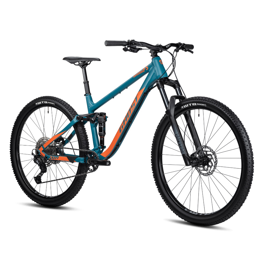 Celoodpružené kolo Ghost Kato FS Universal 27.5" 9.0  Blue Grey/Orange Matt  S (15,5", 164-172 cm)