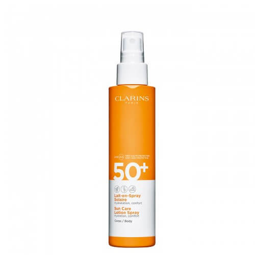 Clarins Opalovací mléko na tělo ve spreji SPF 50+ (Sun Care Lotion Spray) 150 ml