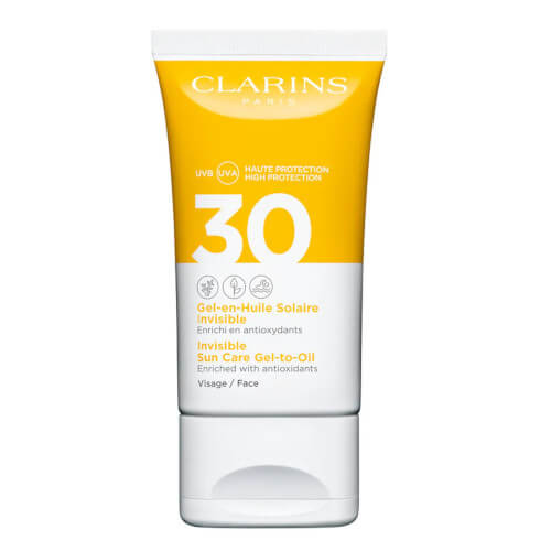 Clarins Pleťový gelový olej na opalování SPF 30 (Invisible Sun Care Gel-to-Oil) 50 ml