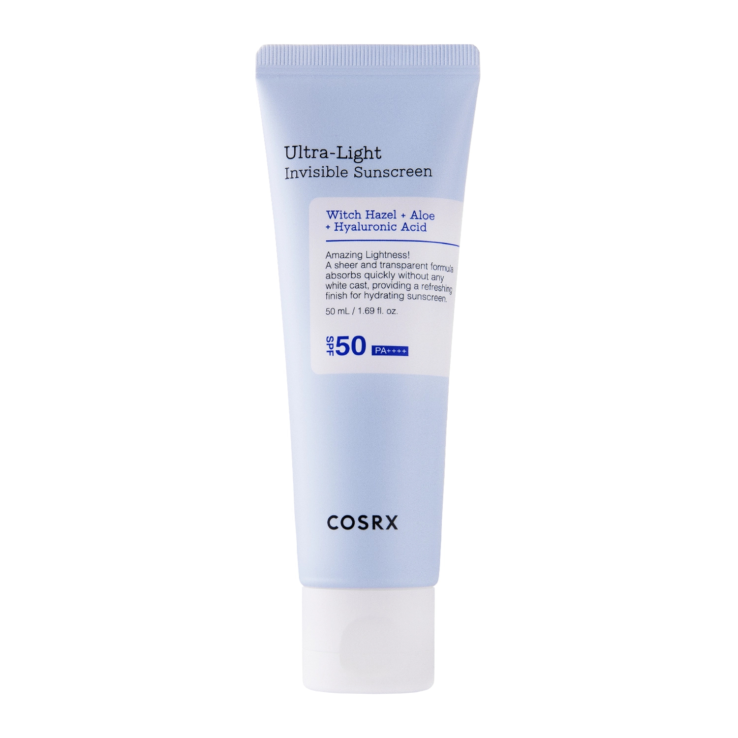 COSRX Hydratační pleťový krém na opalování SPF 50 Ultra Light (Invisible Sunscreen) 50 ml