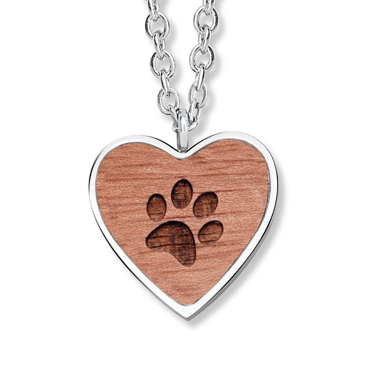 CRYSTalp Originální ocelový náhrdelník s tlapkou Wooden Paw 30418.W2.E.36