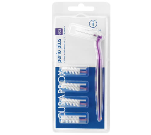 Curaprox Mezizubní kartáček Perio Plus 408 - 8,0 mm Fialový (Holder & Refill)