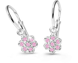 Cutie Jewellery Dětské náušnice z bílého zlata C2746-10-X-2 růžová