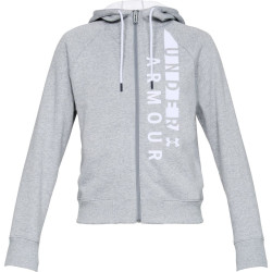 Dámská mikina Under Armour Cotton Fleece WM FZ  Steel Light Heather/White/White  S