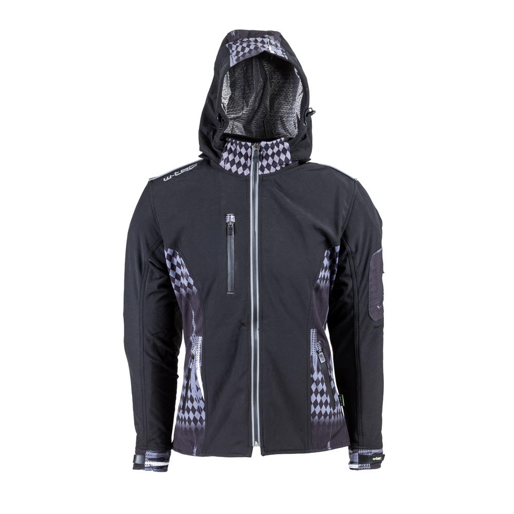 Dámská softshell moto bunda W-TEC Pestalozza  černo-šedá  S