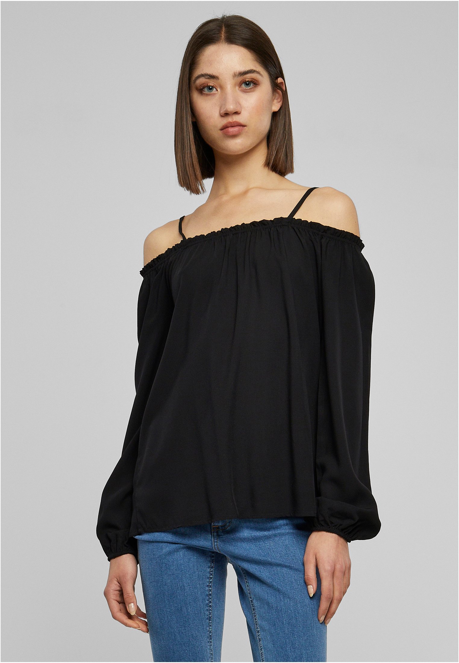 Dámské Cold Shoulder Longsleeve černé