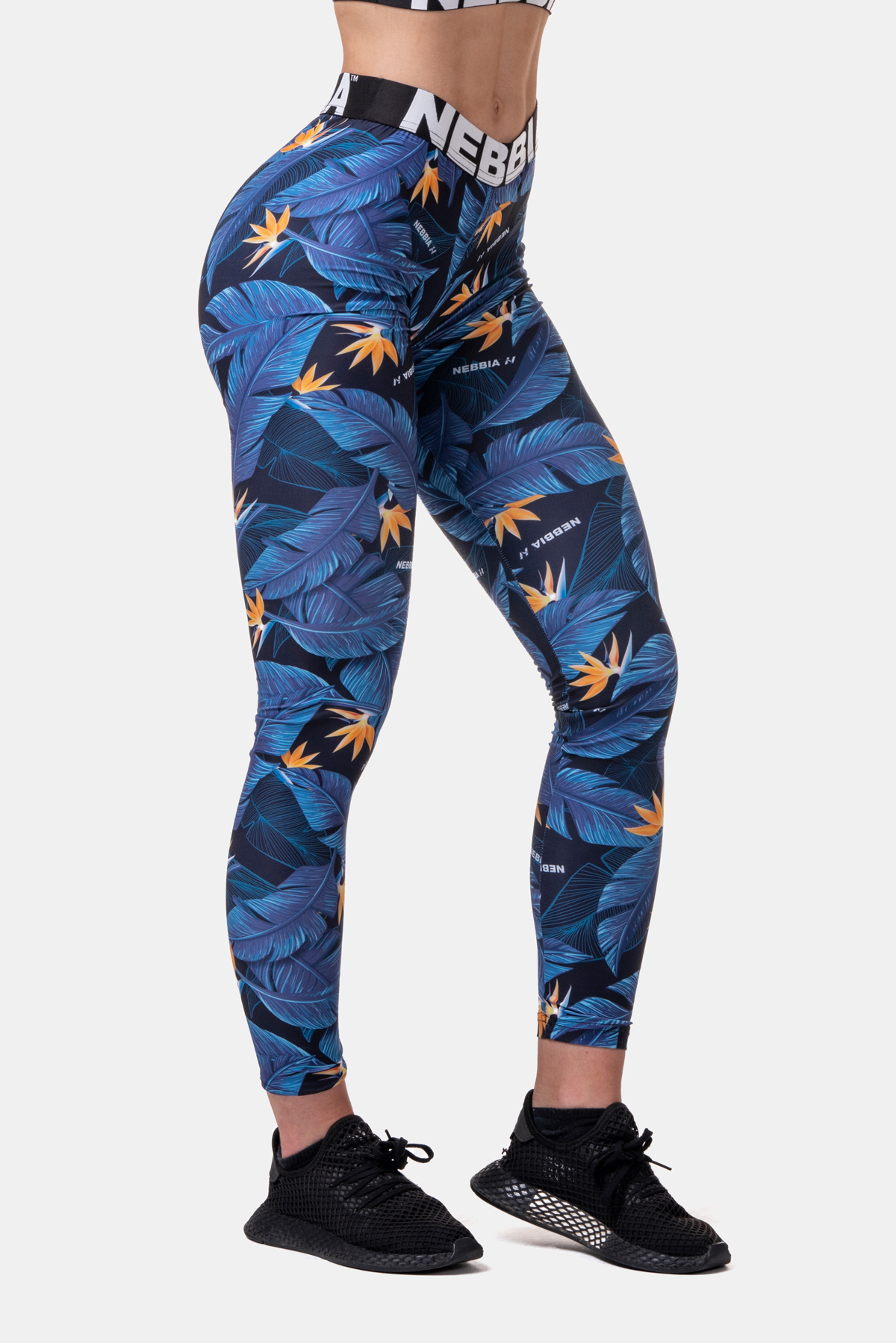 Dámské legíny Nebbia Ocean Selected Mid-waist Ocean Power leggings 566 ocean blue XS