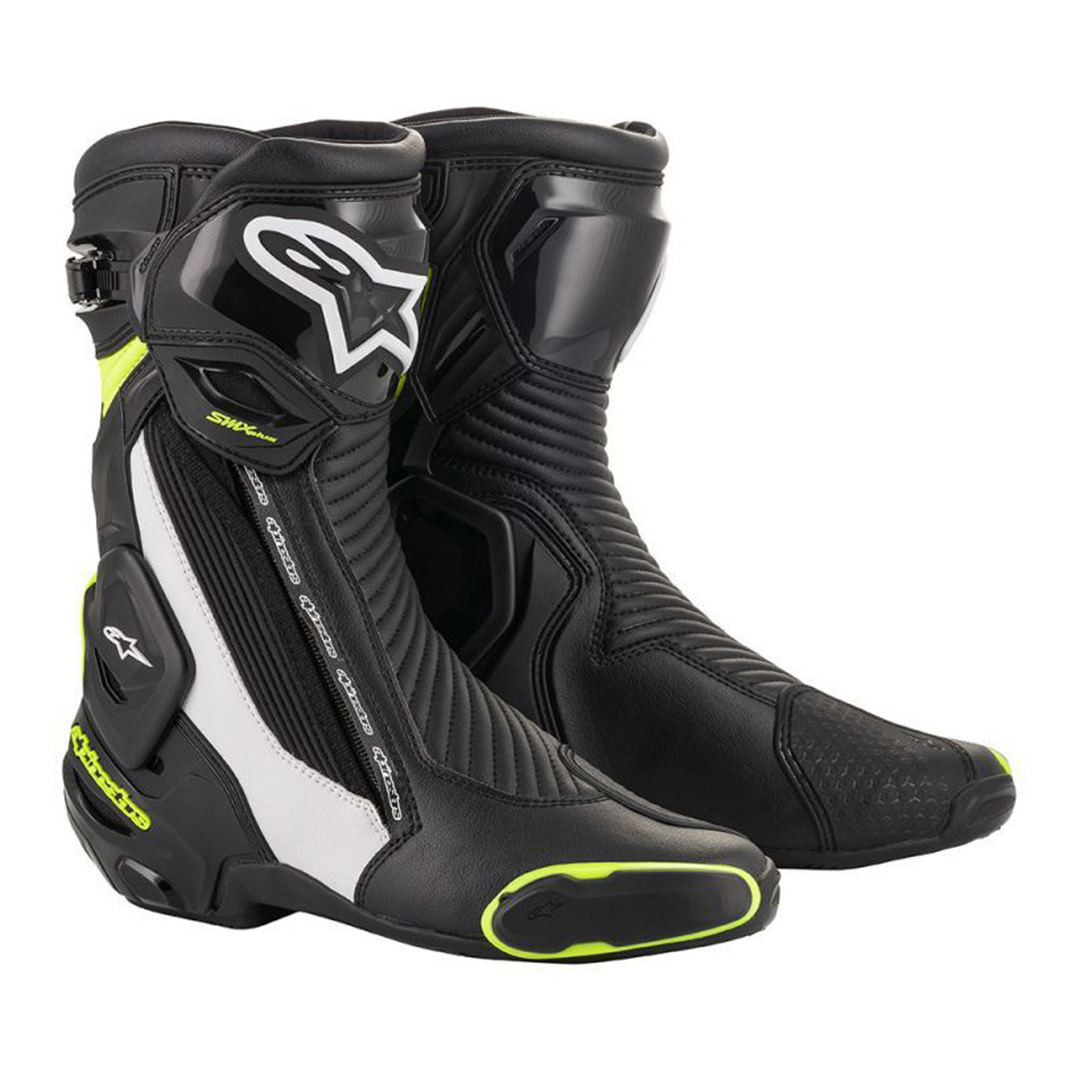 Dámské moto boty Alpinestars SMX Plus 2 černá/bílá/žlutá fluo  černá/bílá/žlutá fluo  36