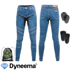 Dámské moto jeansy W-TEC Dynetis Lady  modrá  XS