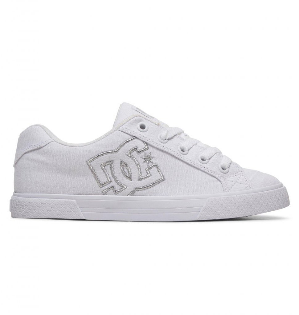 Dc shoes dámské boty Chelsea TX White/Silver | Bílá | Velikost 7 US