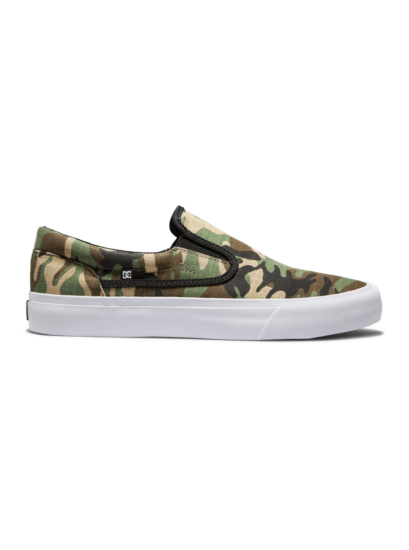 Dc shoes pánské tenisky Trase SLIP-ON TX - S21 Black Camo | Černá | Velikost 9 US