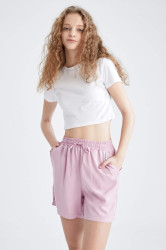 DEFACTO Relax Fit Tie Waist Viscose Short