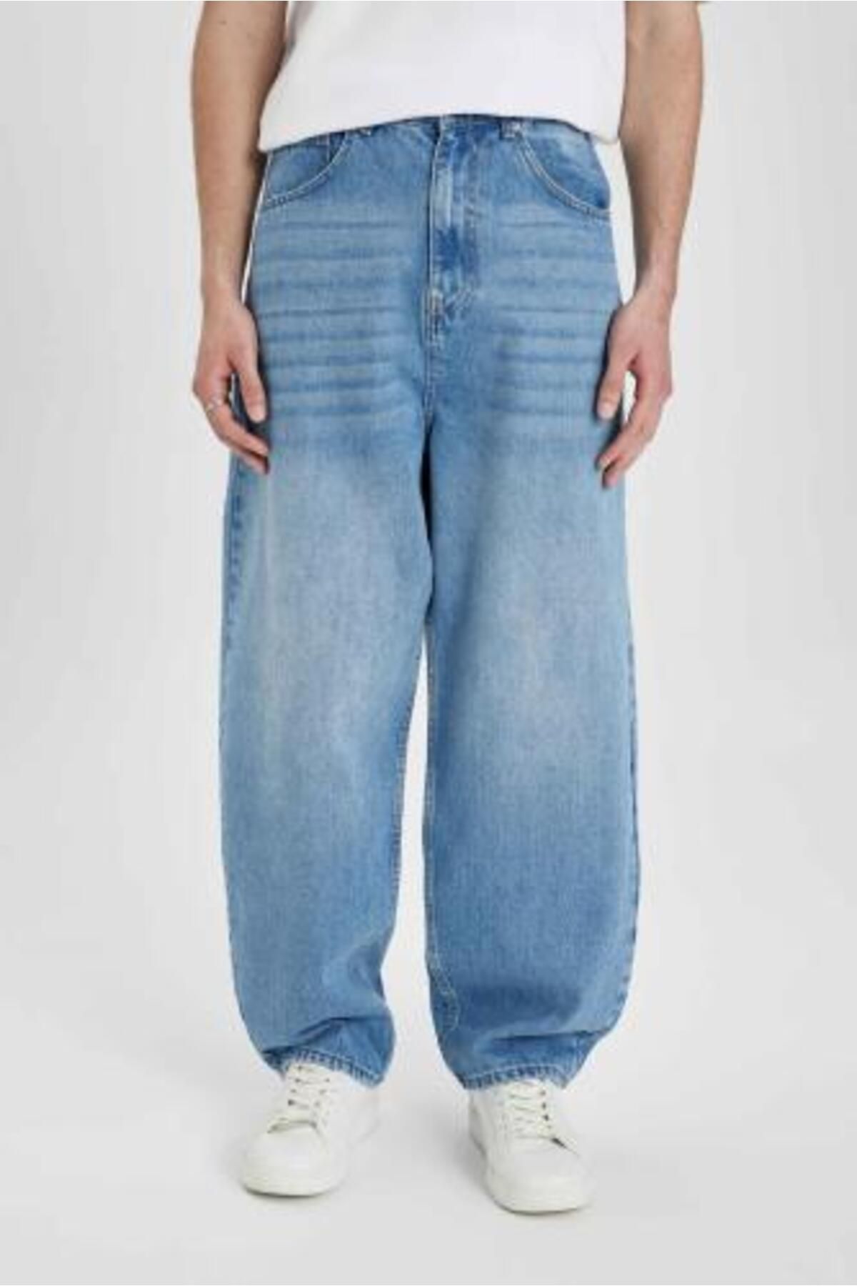 DEFACTO Wide Baggy Fit Wide Fit Normal Waist Wide Leg Jeans