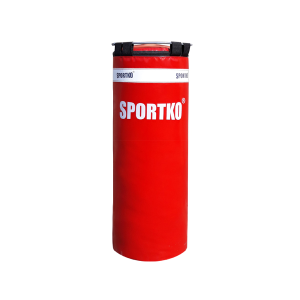 Dětský boxovací pytel SportKO MP5 29x75cm / 12kg  červená