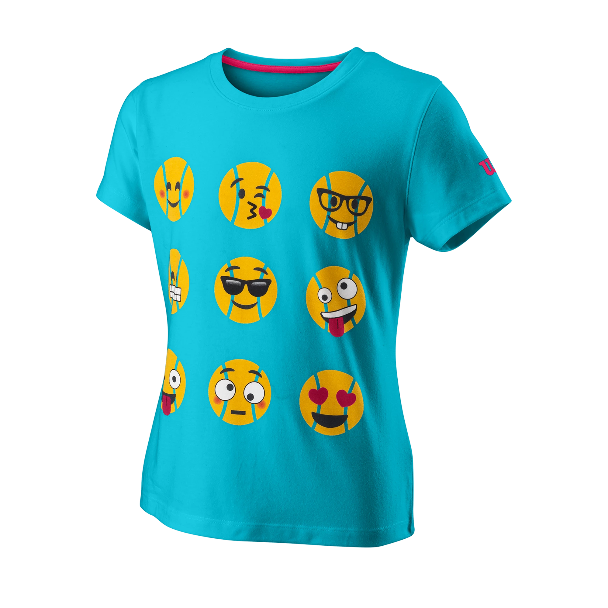 Dívčí tričko Wilson  Emoti-Fun Tech Tee G Scuba Blue M