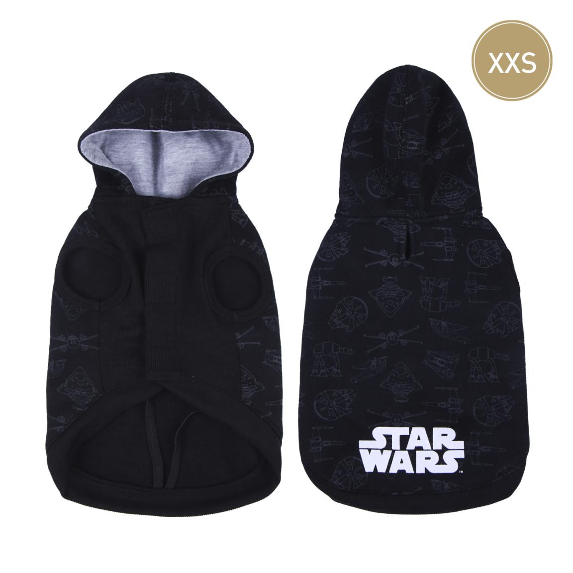 DOG SWEATSHIRT XXS COTTON BRUSHED STAR WARS DARTH VADER