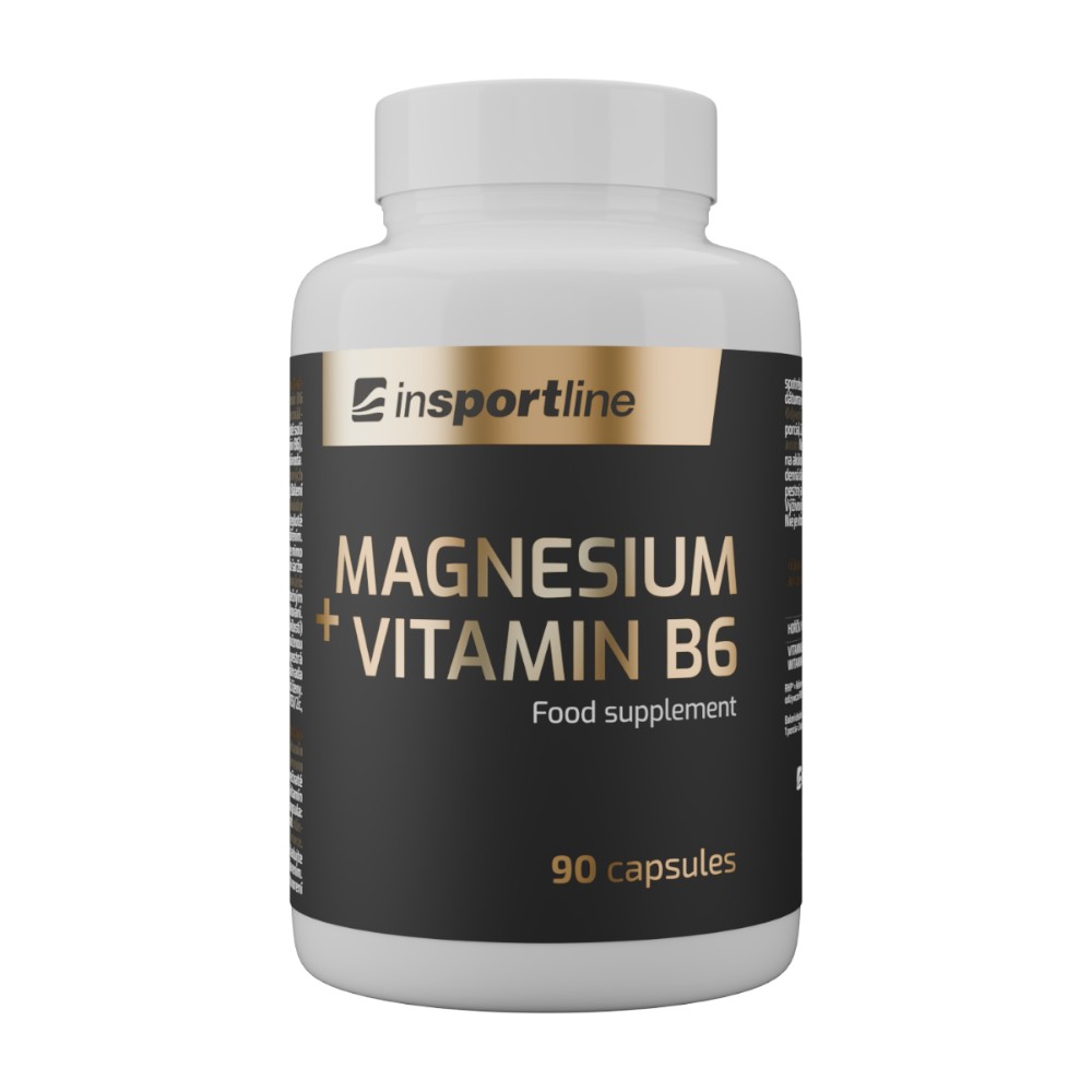 Doplněk stravy inSPORTline Magnesium+Vitamin B6, 90 kapslí