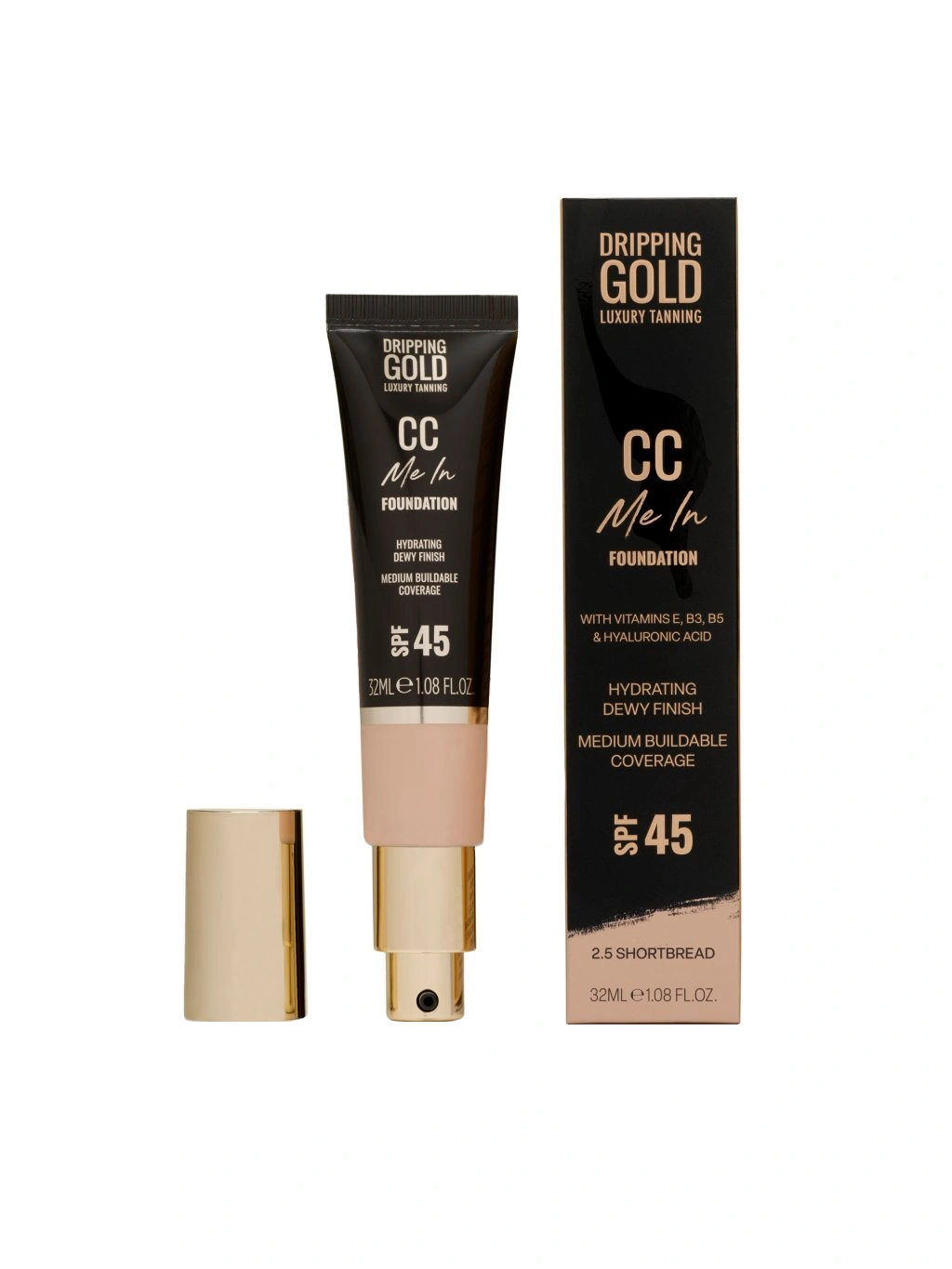 Dripping Gold Lehký hydratační make-up a CC krém SPF 45 Me In (CC Foundation) 32 ml 2.5 Shortbread