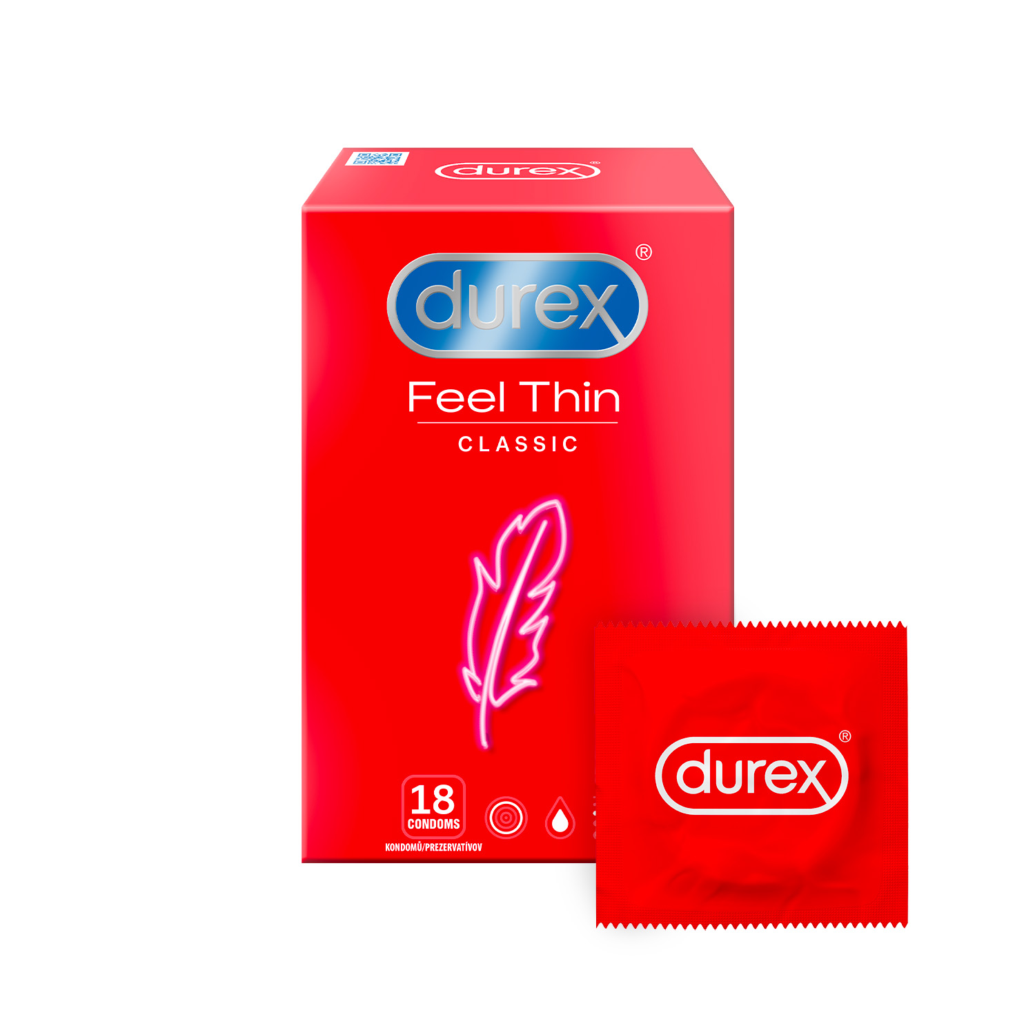 Durex Kondomy Feel Thin Classic 12 ks