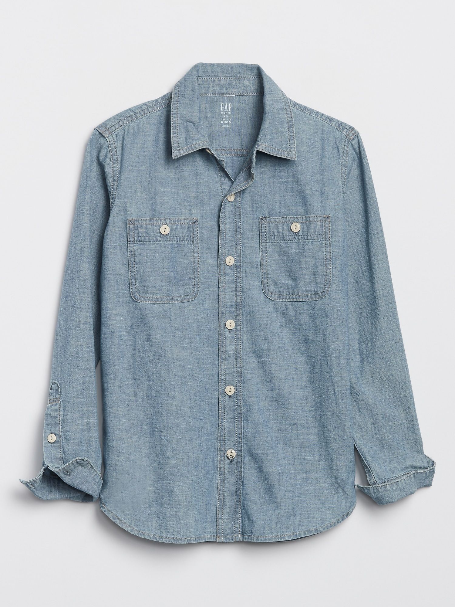 GAP Dětská košile hambray carpenter shirt - Kluci