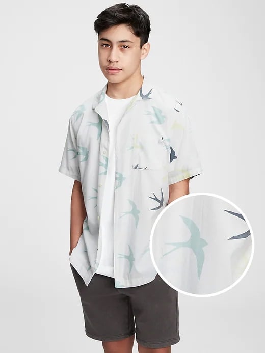 GAP Dětská košile teen camp shirt - Kluci