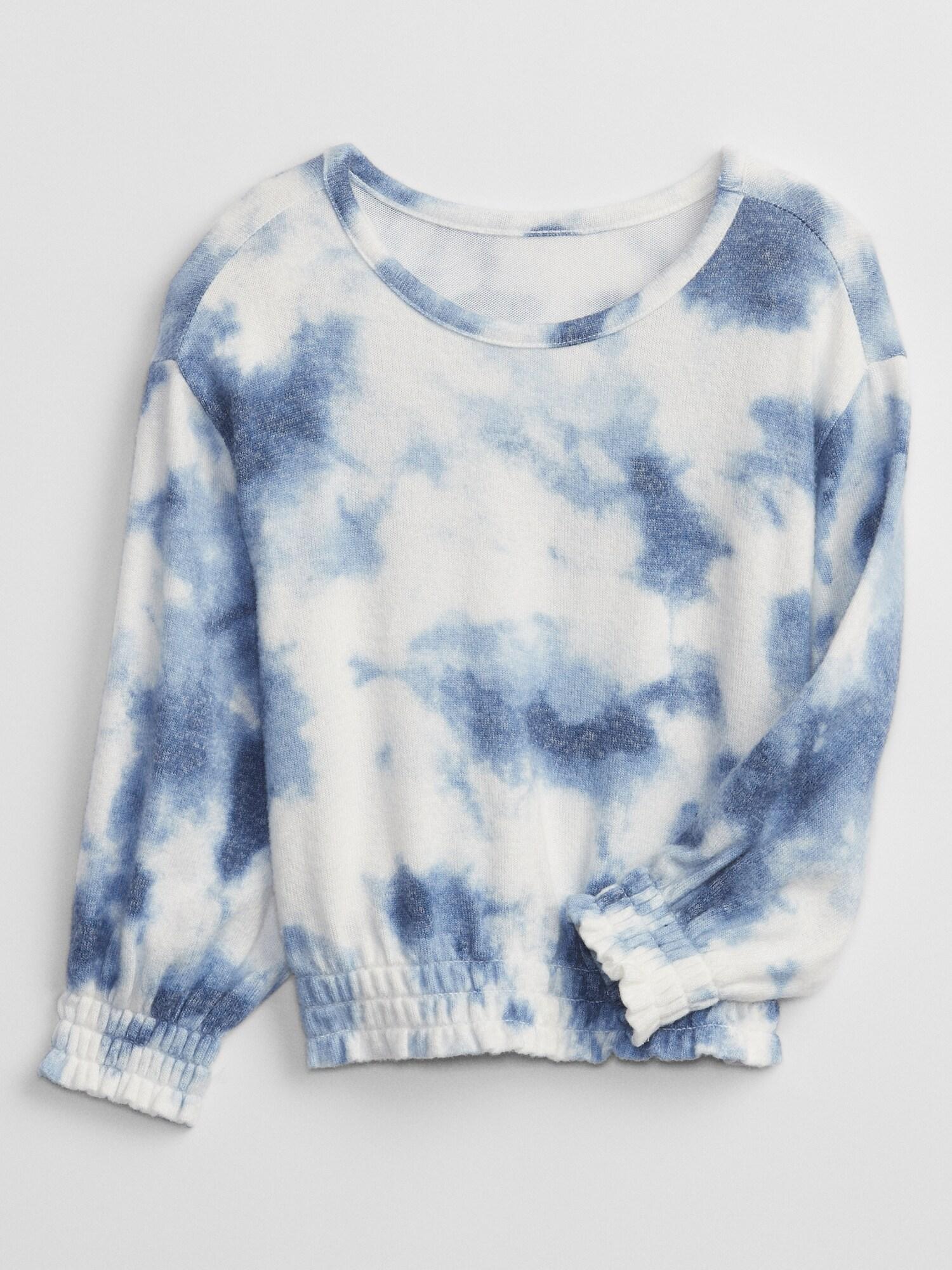 GAP Dětská mikina tie-dye snit smck top - Holky