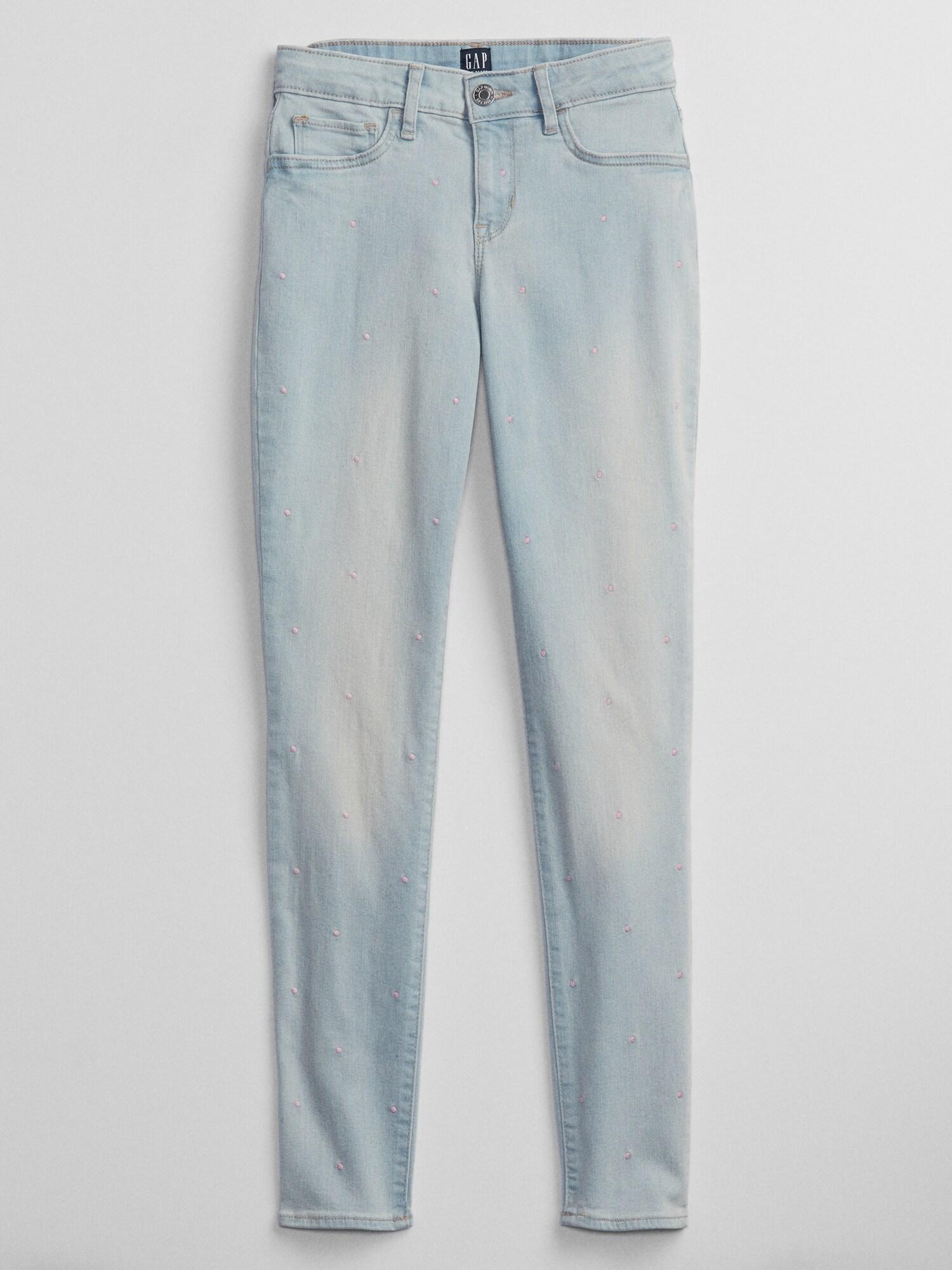 GAP Dštské džíny mid rise joggers - Holky