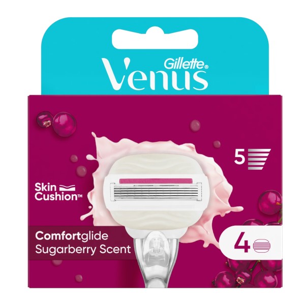 Gillette Náhradní hlavice Venus Comfortglide Sugarberry Scent 4 ks