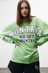 GRIMELANGE Ramona Oversize Green Sweatshir