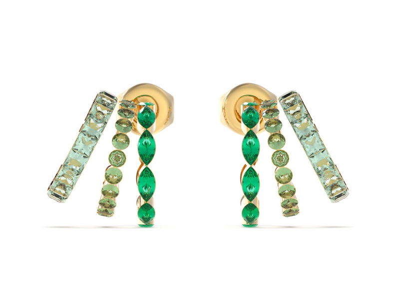 Guess Dámské pozlacené náušnice Crazy Earrings JUBE03307JWYGGNT/U