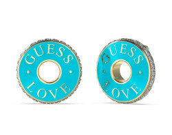 Guess Originální pozlacené náušnice Love Guess JUBE04084JWYGTQT/U