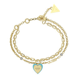 Guess Stylový dvojitý náramek All You Need is Love JUBB04206JWYGTQ 18,5 cm