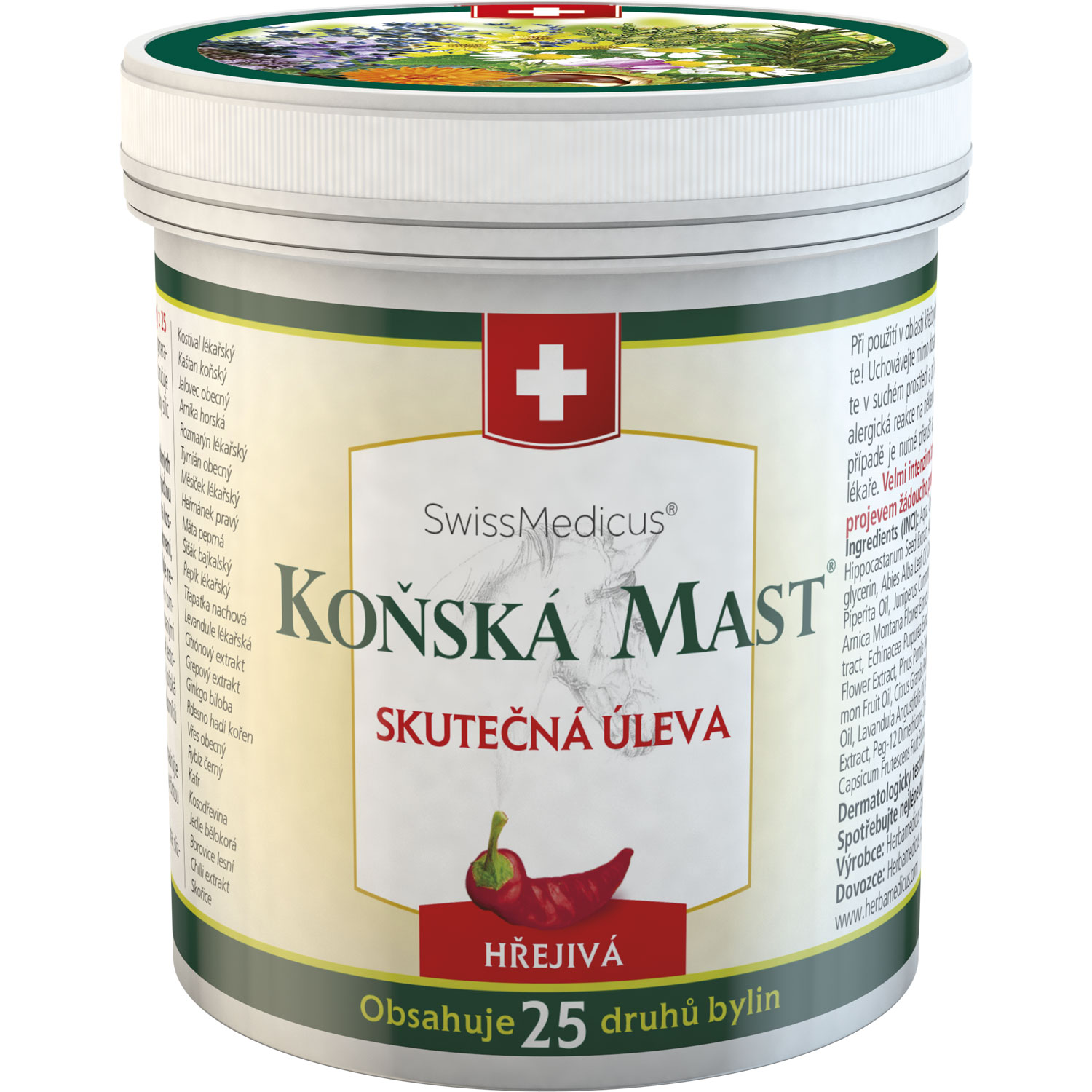 Herbamedicus Koňská mast hřejivá 500 ml