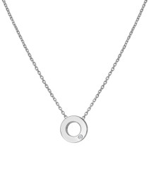 Hot Diamonds Minimalistický stříbrný náhrdelník s diamantem Diamond Amulets DP892