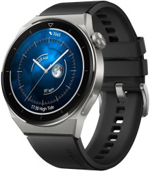 Huawei Watch GT 3 Pro 46mm s titanovým tělem a černým sportovním řemínkem