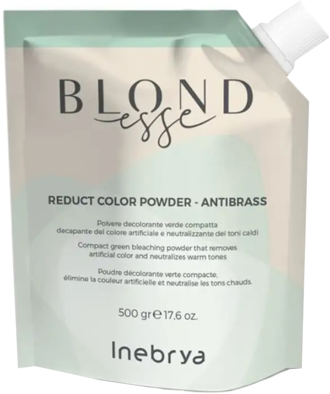 Inebrya Zelený odbarvovací pudr na vlasy Blondesse (Reduct Color Powder - Antibrass) 500 g