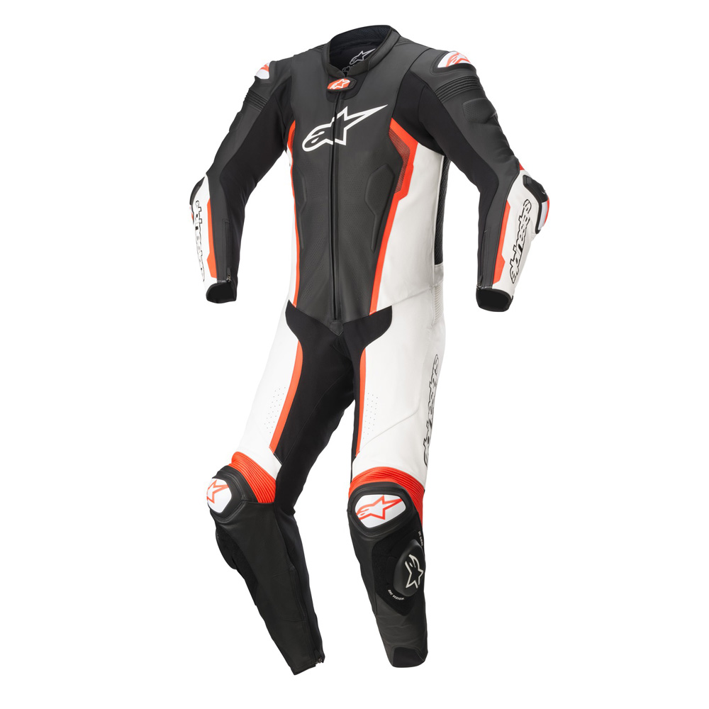 Jednodílná moto kombinéza Alpinestars Missile 2 černá/bílá/červená fluo  černá/bílá/červená fluo  46