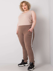 Kairi hnědé tepláky plus size velikosti