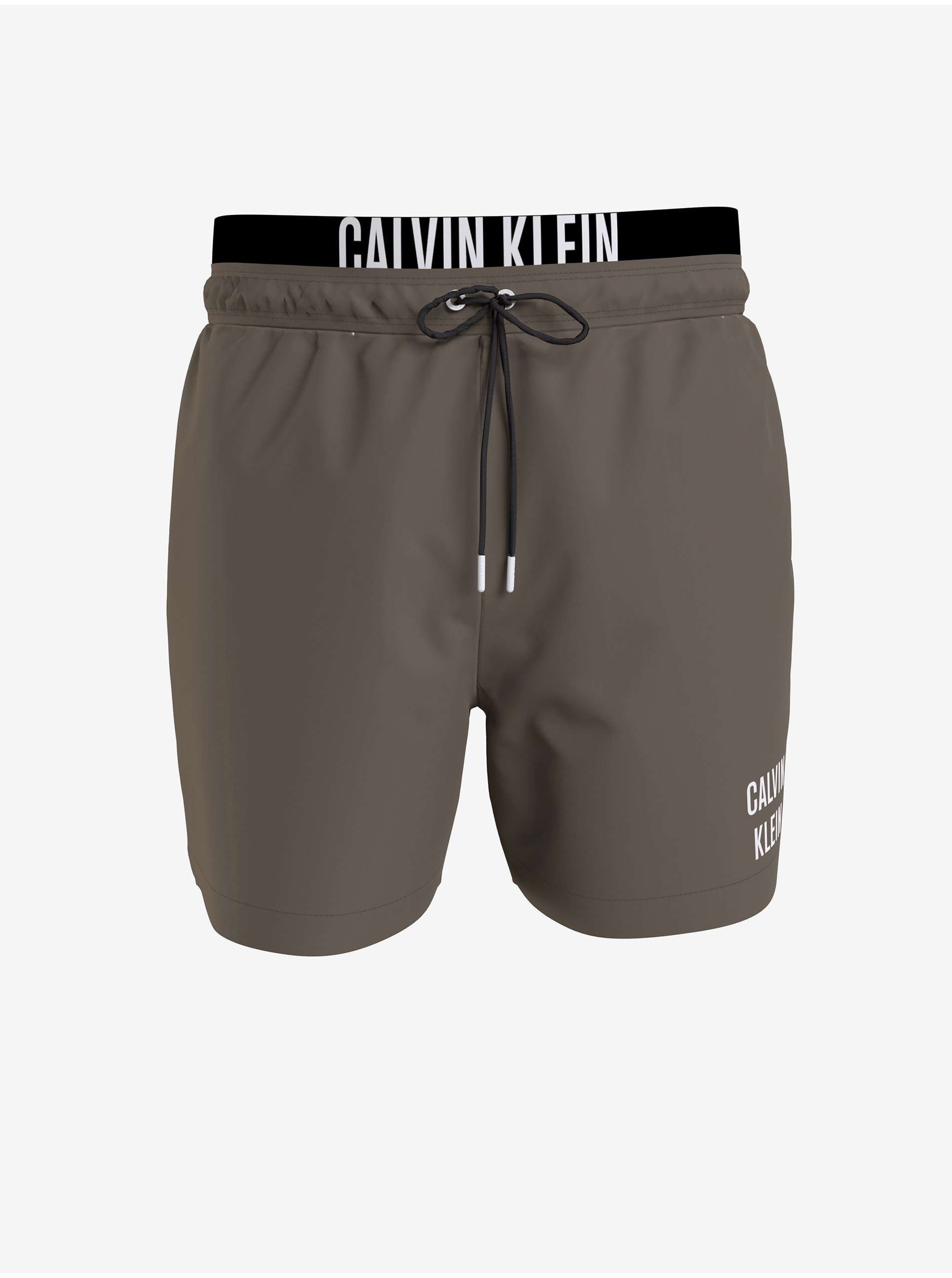 Khaki pánské plavky Calvin Klein Underwear - Pánské