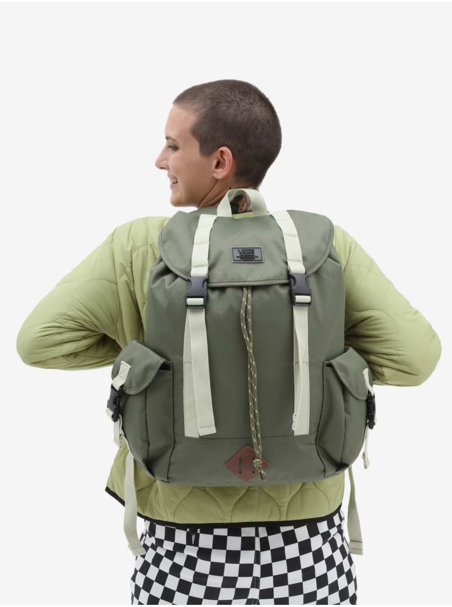 Khaki unisex batoh VANS BASECAMP BACKPACK - Dámské